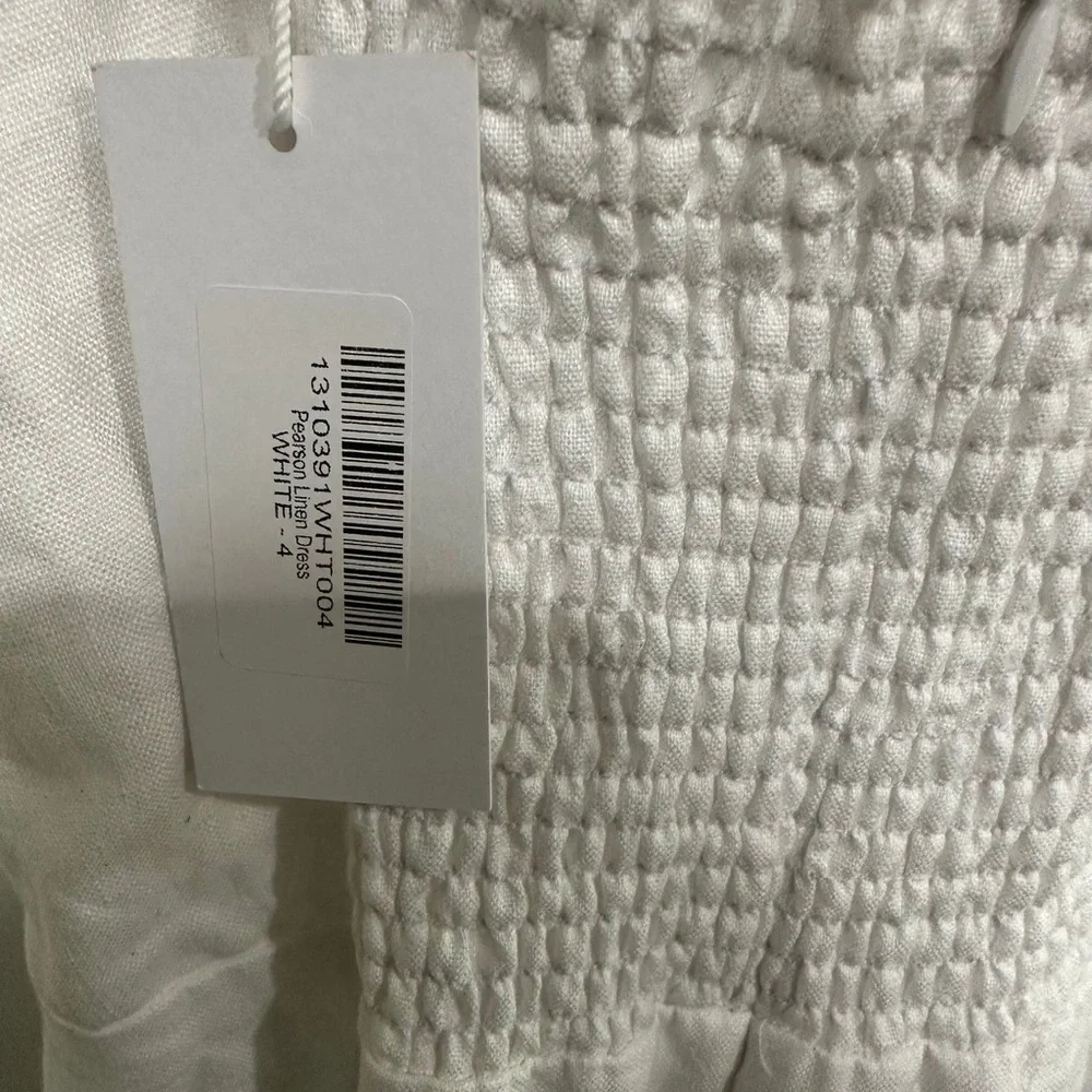 Reformation Pearson Linen Dress White Size 4 NWT - Picture 8 of 11